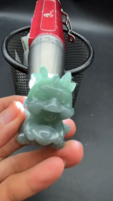 Video Certified Natural A Jade jadeite Display Pendant Cartoon