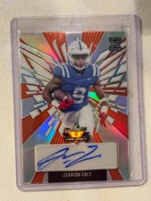 JERRION EALY Ole Miss 2022 Leaf Valiant Orange # 16/25 AUTO Autograph