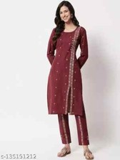 Indian Traditional Wear Woman Office Wear, Daily Wear Cotton Kurti With Pant set