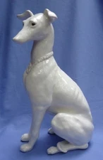 KAY FINCH WHIPPET ITALIAN GREYHOUND 14"  WHITE dog figurine