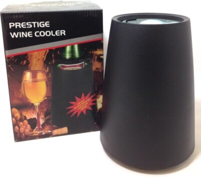 3pc Prestige White Wine Bottle Cooler Chiller Bucket + Ice Wrap Ring Champagne