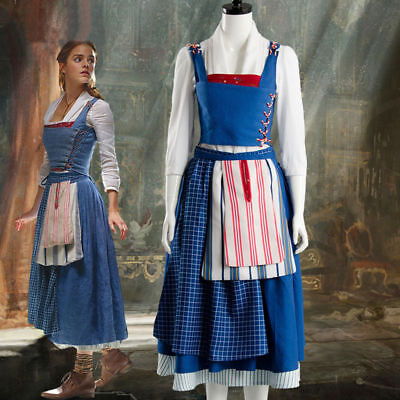 17 Film Beauty And The Beast Belle Emma Watson Costume Maid Dress Cosplay Ebay