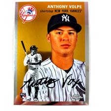 Anthony Volpe 2023 Topps Chrome Platinum Rookie Card #100 New York Yankees. rookie card picture