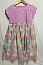 Wonder Nation Dress Sparkle Pink Orchid Rainbow Tulle Tutu Girls Tie Dye Size L