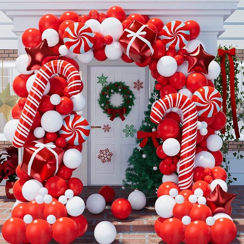 Weihnachten Ballon Bogen Party Set 142 Teile, Girlande Set, DIY Xmas Haus Deko - Bild 1 von 4