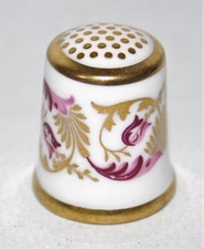Royal Crown Derby - Purple Scroll Thimble - 1st / vgc