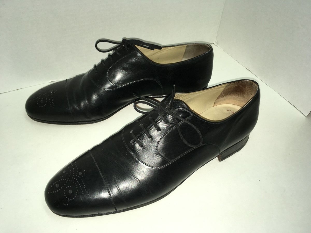 Tanino Crisci Mens Hand Made Leather Shoes Black Brown 8 8.5 Tanino Crisci Mens Hand Made Leather Shoes Black Brown 8 8.5