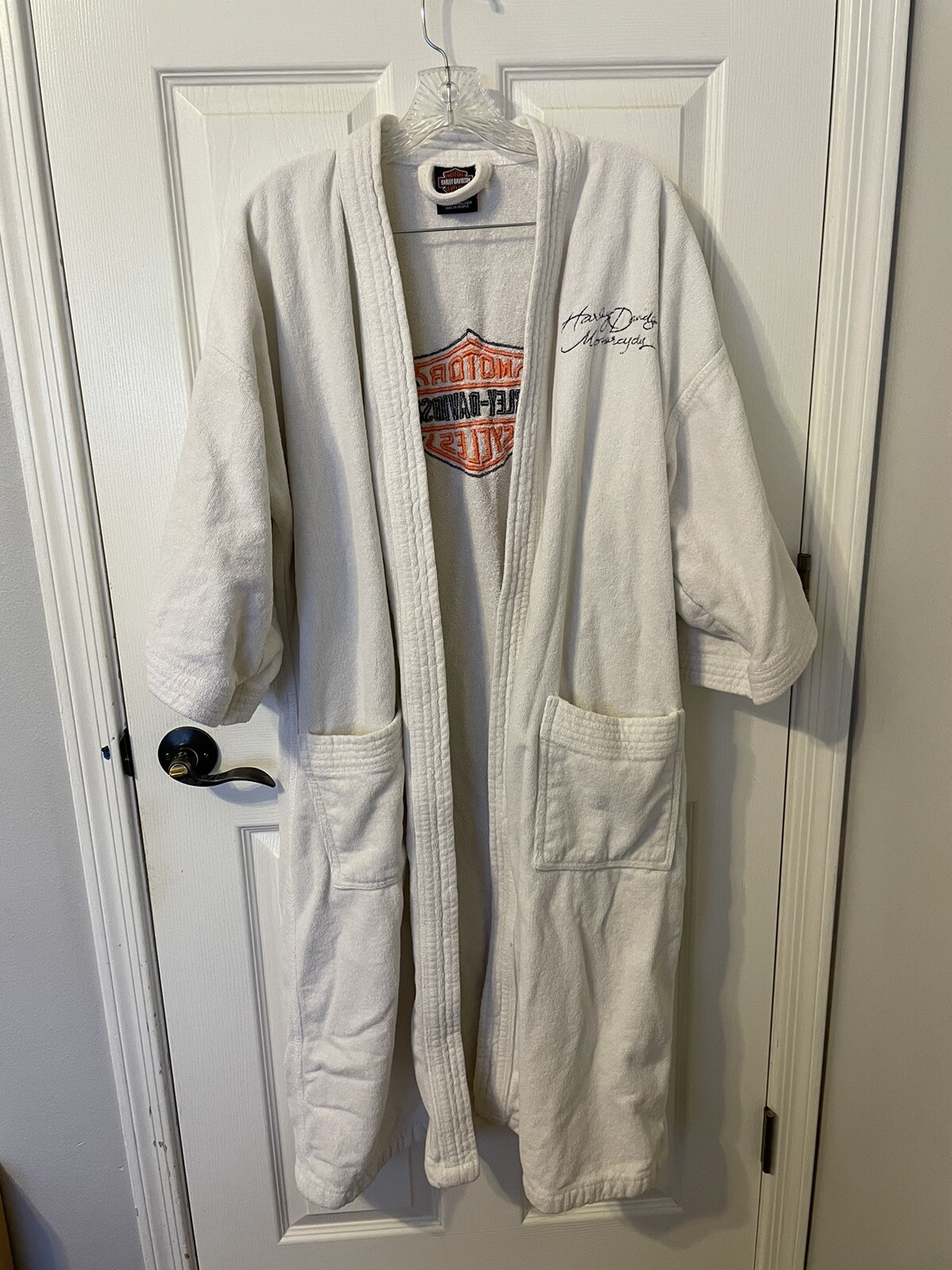Harley Davidson Mens Terry Cloth Bath Robe Gem