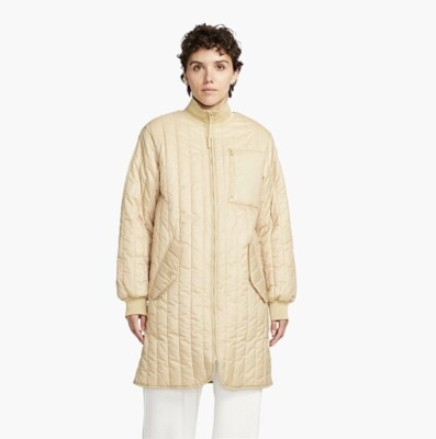 Nike Sportswear Therma-FIT Tech Pack Long Jacket Gold Womens $200 2XL DQ7745-718