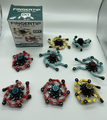 8 Pack Fingertip Spin Top Mechanical Fidget Spinners Multiple Forms Creativity