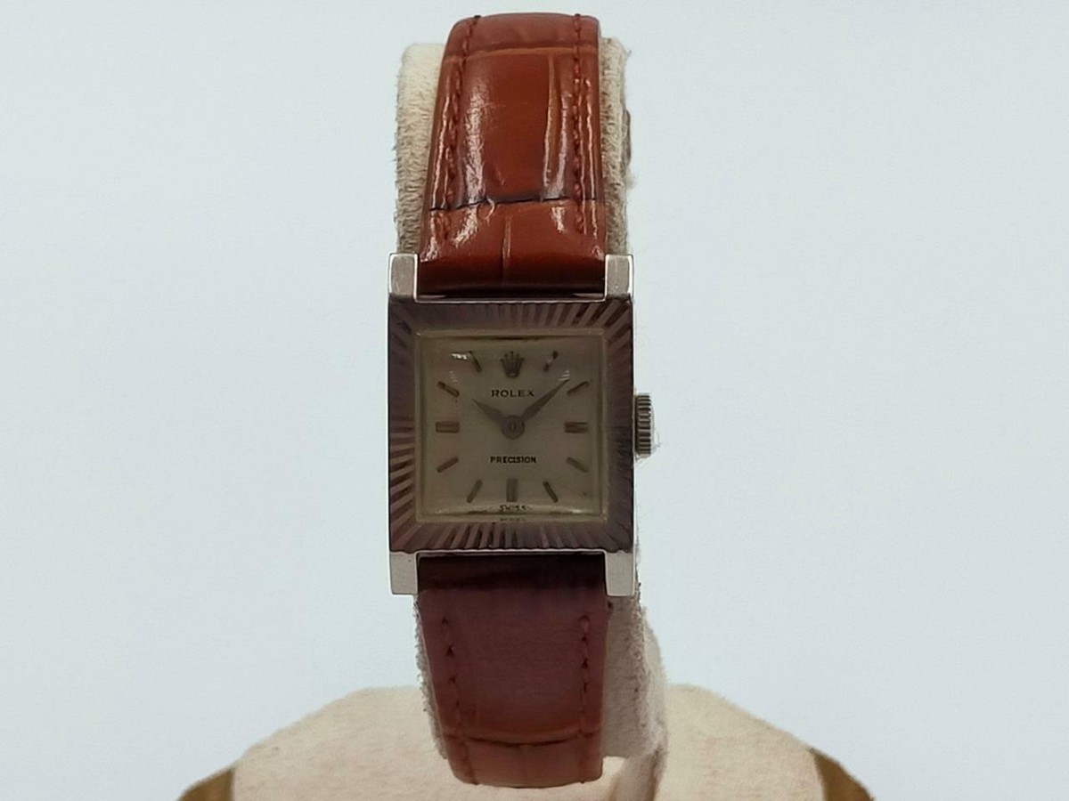 時計 Rolex Precision Rolex Precision Cal.1400 ROLEX PRECISION WATCH 18K WHITE GOLD HAND-WOUND LADIES WATCH