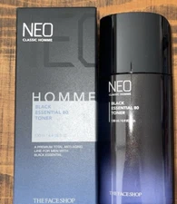 2 THE FACE SHOP Neo Classic Homme Black Essential 80 Emulsion 110ml 2 Packs New