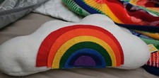 KiwiCo Plush Pillow Unisex OS White Rainbow Cloud Decorative Nursery Soft Toy