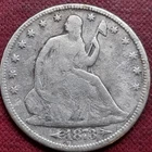 1873 CC Seated Liberty Half Dollar 50c CARSON CITY Better Grade Fine Det. #96161