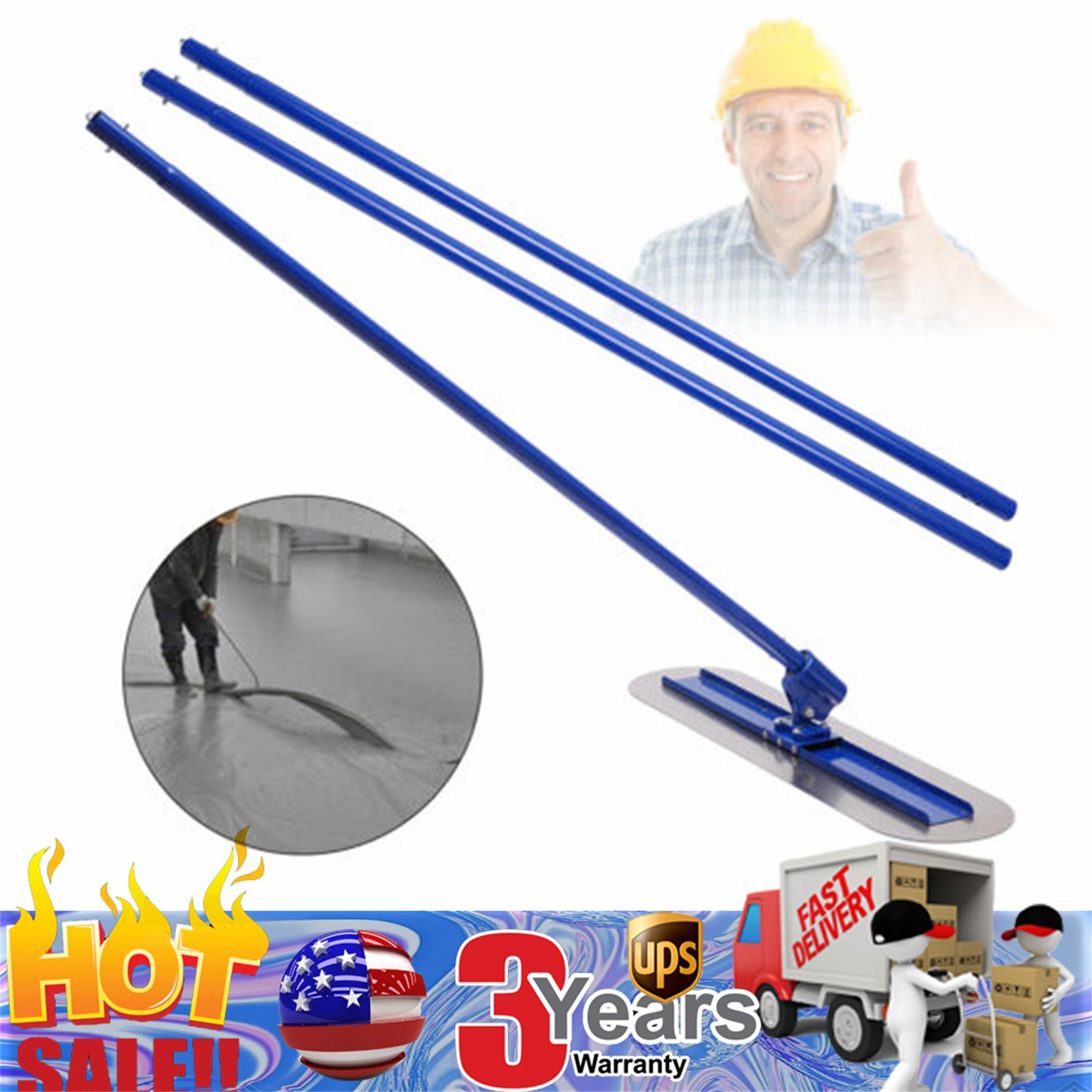 Concrete Trowel Cement Hand Mason Tool Masonry Trowel Finishing Tool 1200x200mm