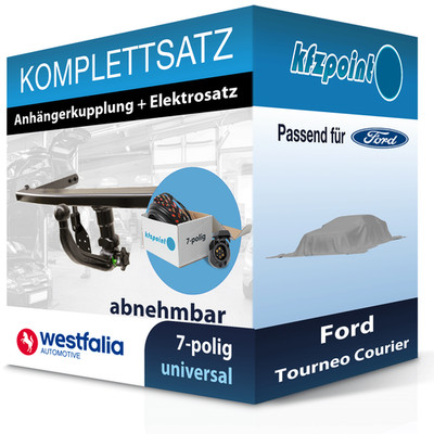 WESTFALIA Anhängekupplung abnehmbar und E-Satz für Ford Tourneo Courier 23- AHK