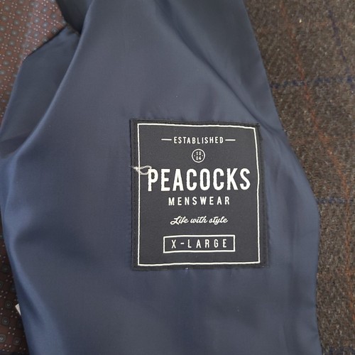 Conjunto de 2 piezas de chaleco y blazer regular Peacocks para hombre XL 44 marrón espiga - Imagen 4 de 15