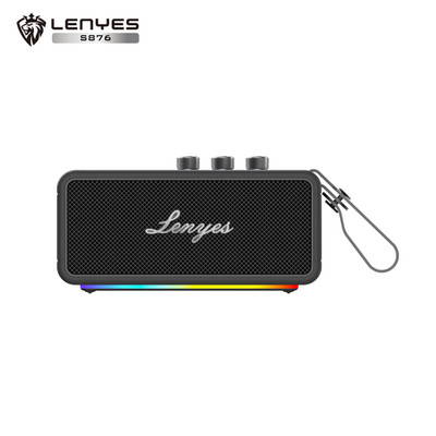 Lenyes Bluetooth Tragbarer Party Lautsprecher 90W Heavy Bass RGB LED Wireless TWS