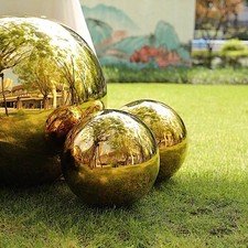 20" GOLD Stainless Steel Gazing Globe Reflective MIRROR BALL Party Decorations