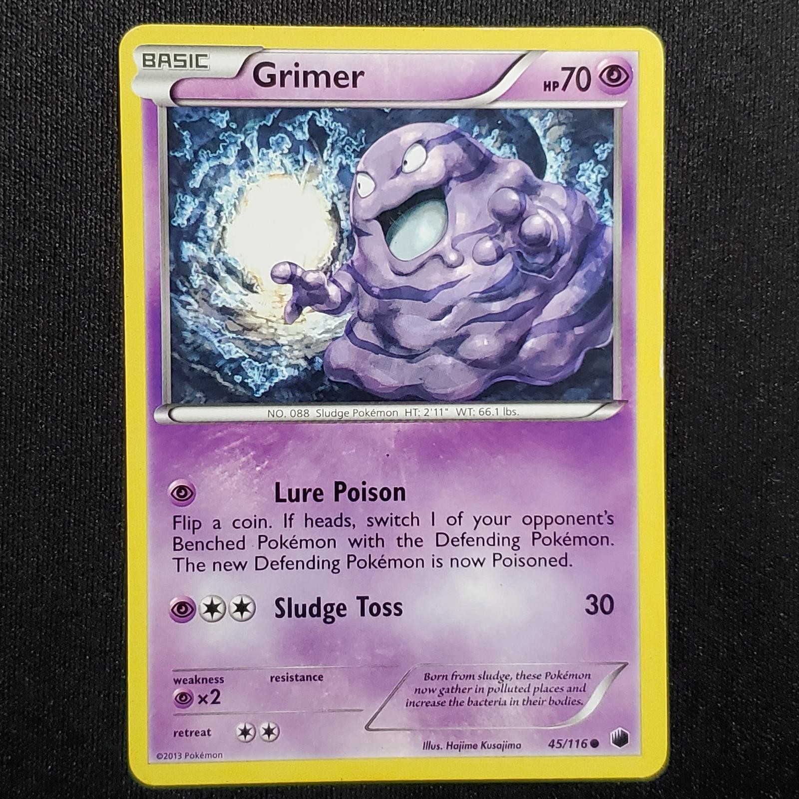 Grimer 45/116 Common Plasma Freeze Pokemon Moderately Played