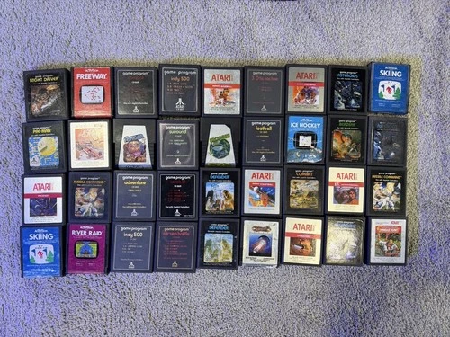 Atari 2600 Game Cartridge Lot Pac-Man Missile Command Asteroids Adventure Lot#2