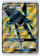 Pokemon Card Vikavolt GX (Full Art) Holo LP SM - Guardians Rising 134/145