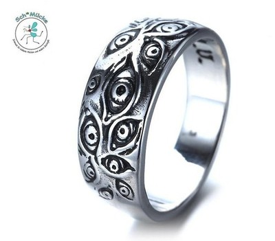 Fingerring Monster Augen Gothic Halloween Talisman Glücksbringer Geschenkidee
