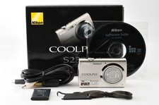  Exc 5 w/BOX Nikon COOLPIX S230 10.0MP Digital Camera Silver Tested JAPAN 86