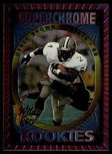 1993 Wild Card Superchrome Rookies Derek Brown Rookie New Orleans Saints #43. rookie card picture