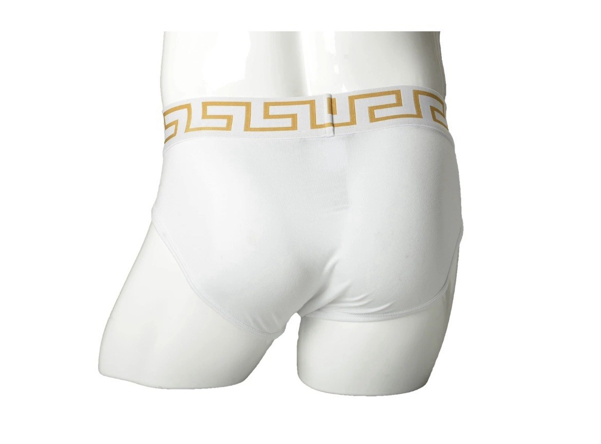 Versace Men's White/Gold Low Rise Slip Underwear Versace Sz 8 (US