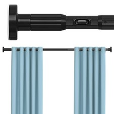 MEXAU Black Tension Curtain Rods for Windows 41-87 41-87in-1 Pack,