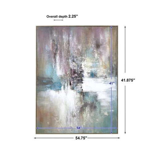 Uttermost Elevation Contemporary Firwood Abstract Hand Painted Art - Multi-Color - Picture 8 of 8