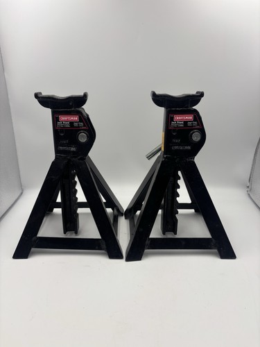 PAIR (2) CRAFTSMAN SEARS ROEBUCKS CO. 2 1/4 TON 4,500 LBS JACK STAND NO. 50176