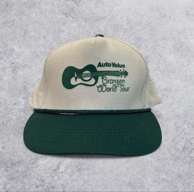 Vintage Auto Value Branson World Tour Snapback Hat Rope Cap Green
