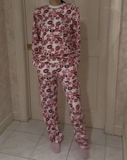 SKIMS Boyfriend Long-Sleeve T SHIRT  pants lipstick allover Pajama Set XXS