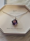 Bomb Party Necklace Dreaming of Forever NK82368 Purple Topaz CZ on Rhodium Plate