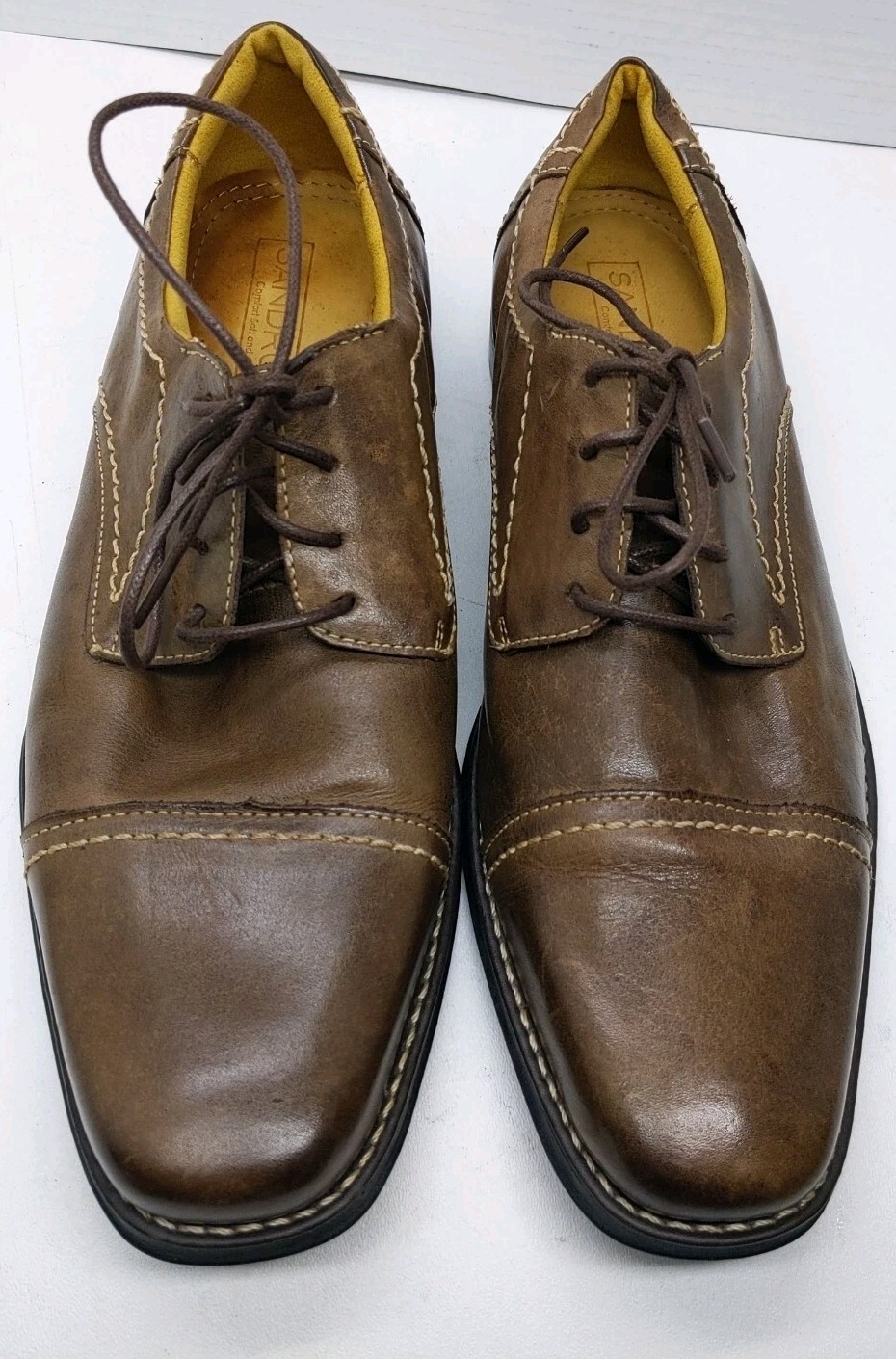 SAOLA Scarpe eleganti Sandro uomo 10 1 2 D marrone made in brazil ottime condizioni usate