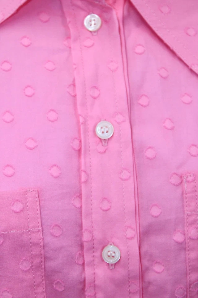 Camisa Smythe Mujer Algodón Lunares Manga Larga Abotonada Rosa Talla S Foto 4 de 4