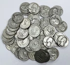 LOT OF 50 MIXED DATE PRE-1965 SILVER WASHINGTON QUARTERS! $12.50 FV! NR #G3136