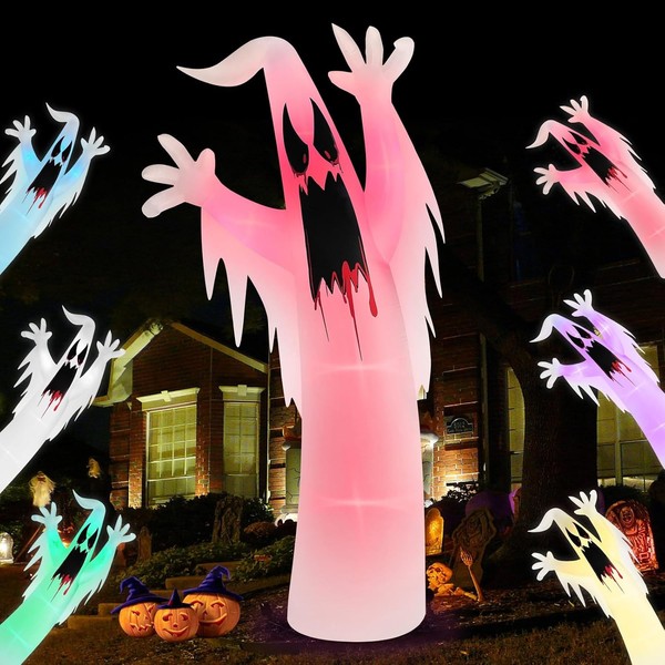 Aufblasbarer Geist XXL 2,4M Halloween Deko FüR Outdoor Garten Terrasse-image