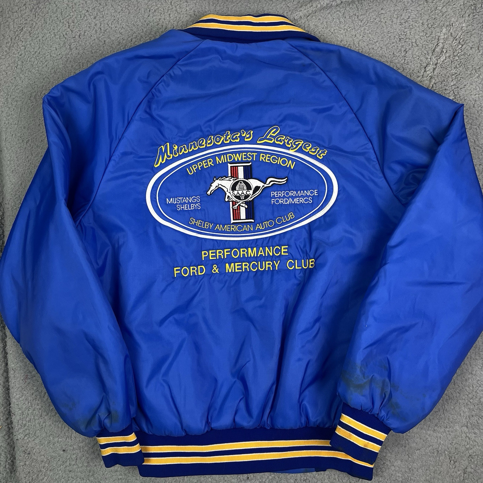 Vintage Performance Ford & Mercury Club Jacket Mustang Shelby Minnesota USA Sz M