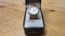 Orologio CERTUS Quarzo Acciaio Inox-Impermeabile-Vintage Cinturino Pelle di Coccodrillo