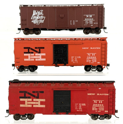 HO New Haven NH 40' Boxcar Lot by Athearn Intermountain w/ Metal Wheels & KDs
