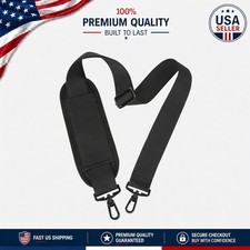 Heavy-Duty Black Shoulder Strap - Adjustable from 29.6" to 53.7" for All Bags