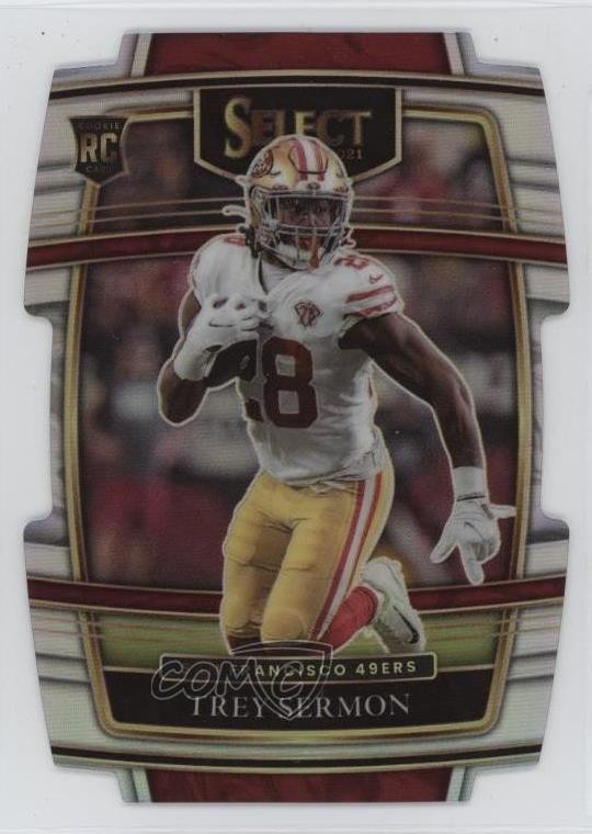 2021 Panini Select Concourse Silver Prizm Die-Cut Trey Sermon #68 Rookie RC