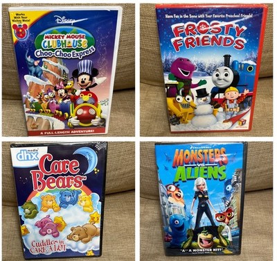 Kid s DVD Lot Of 4 Mickey Mouse, Care Bears, Thomas Barney, Monster vs Aliens