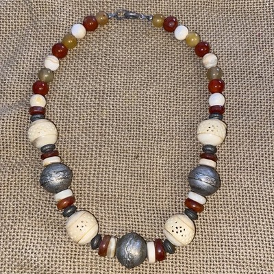 Collectible HAND CRAFTED NATURAL STONE NECKLACE 