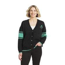 Women's WEAR by Erin Andrews Black New York Liberty Button-Up Cardigan