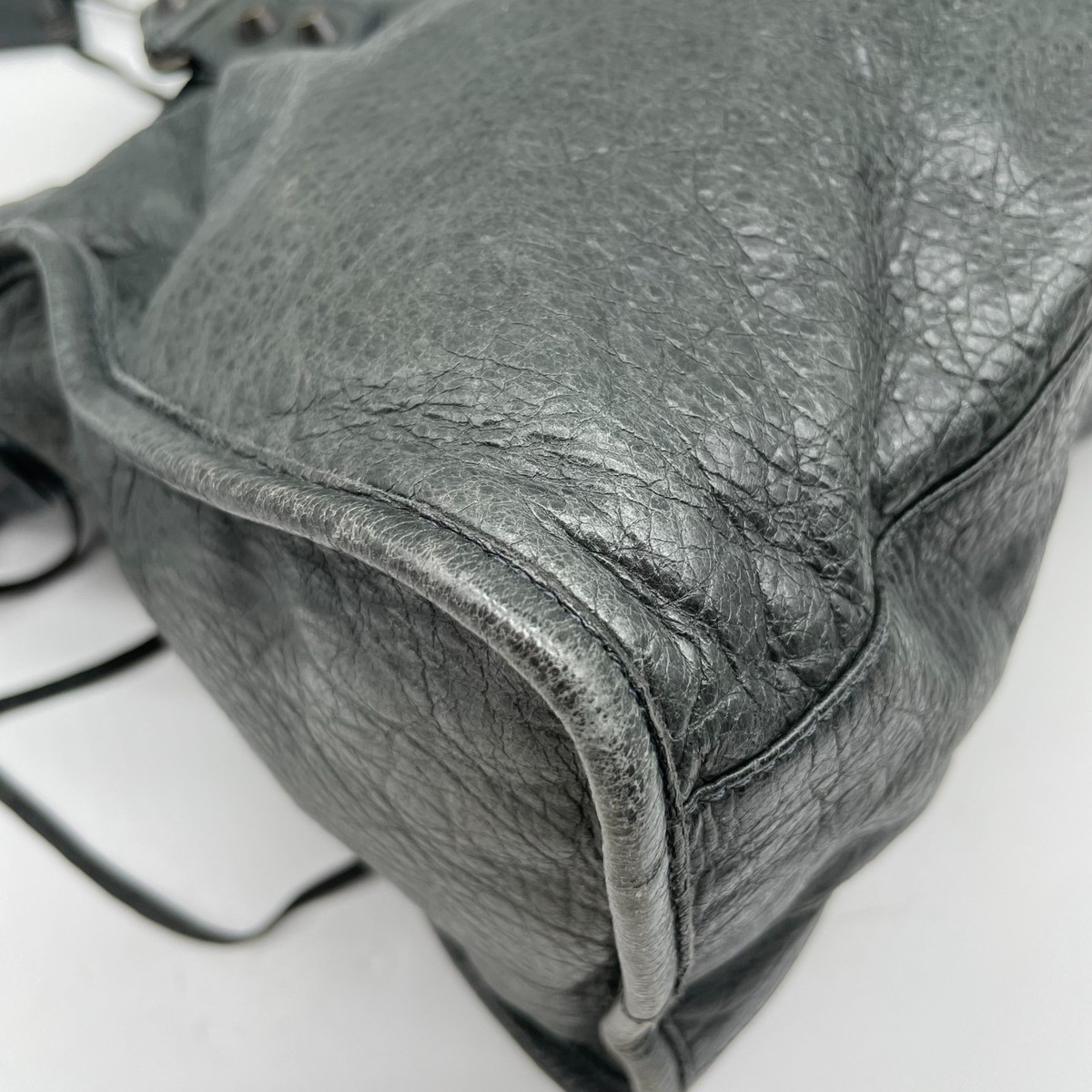 BALENCIAGA The City bag 2way Handbag Gray Leather 115748 Editors 
