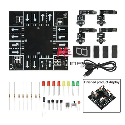 DC5V 1A Traffic Light Delay Design Signal Light DIY Kits Welding Practice